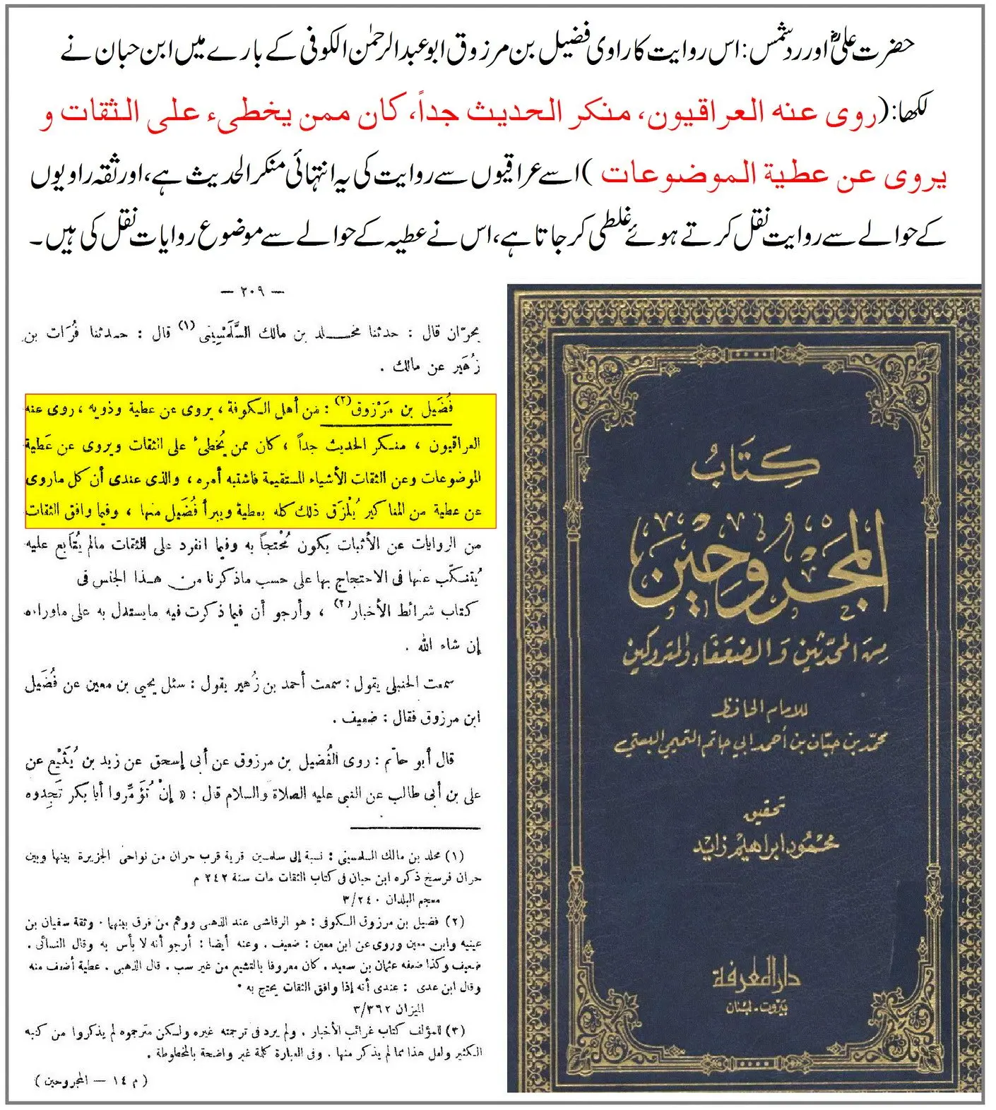 راوی حدیث فضیل بن مرزوق پر 20 محدثین کی جرح اور صحیح مسلم میں اسکی روایات – 03