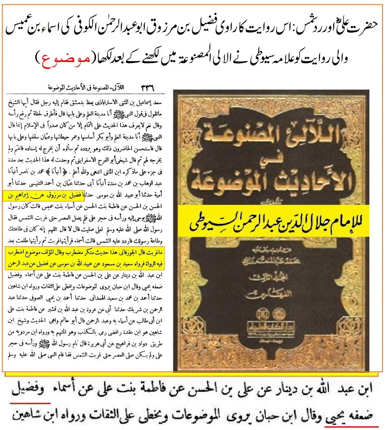 حضرت علیؓ کے لئے سورج کی واپسی: اسانید اور ائمہ کی تحقیق – 09