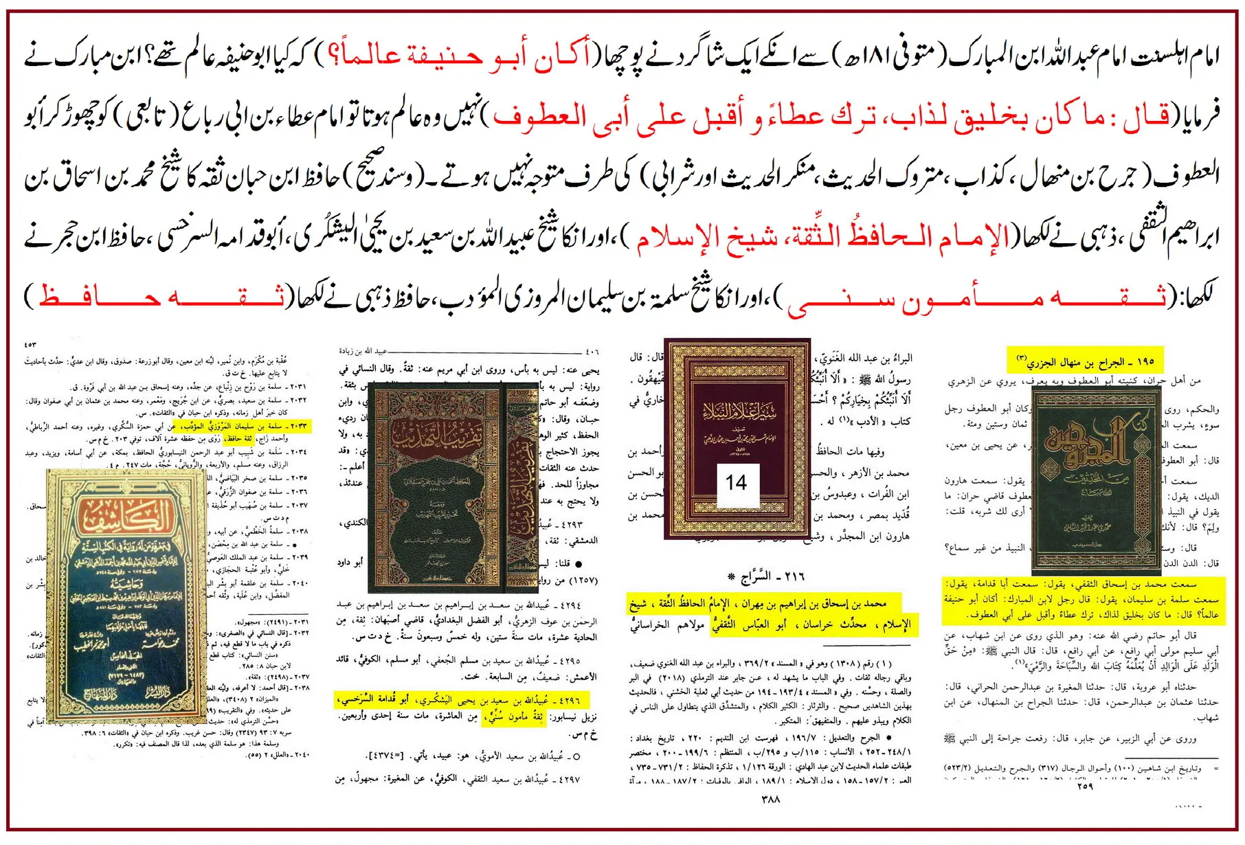 امام عبداللہ بن المبارکؒ کی ابو حنیفہؒ پر جرحِ شدید اور ترکِ روایت – 13 امام عبداللہ بن المبارکؒ کی ابو حنیفہؒ پر جرحِ شدید اور ترکِ روایت – 13