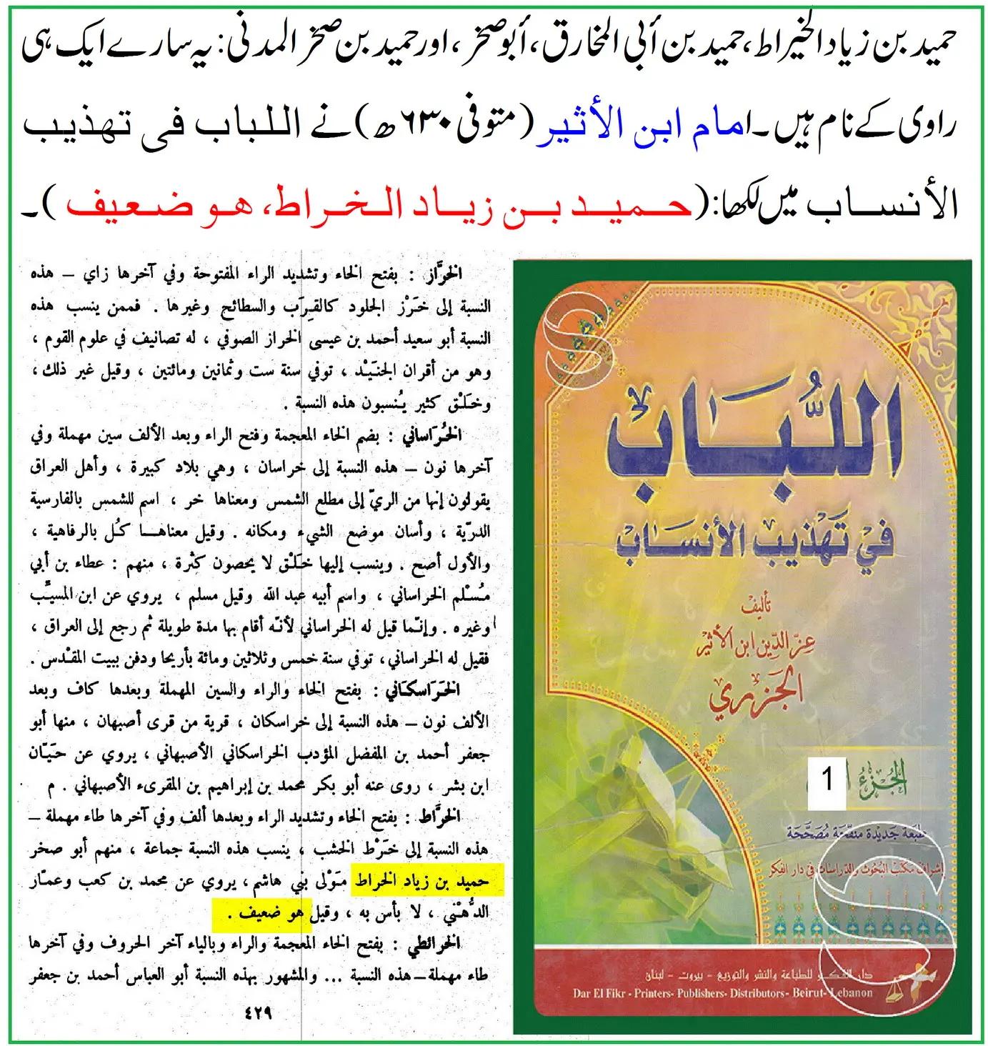 أبو صخر حمید بن زیاد: ضعیف راوی اور قبر پرستی کی منکر روایات – 005