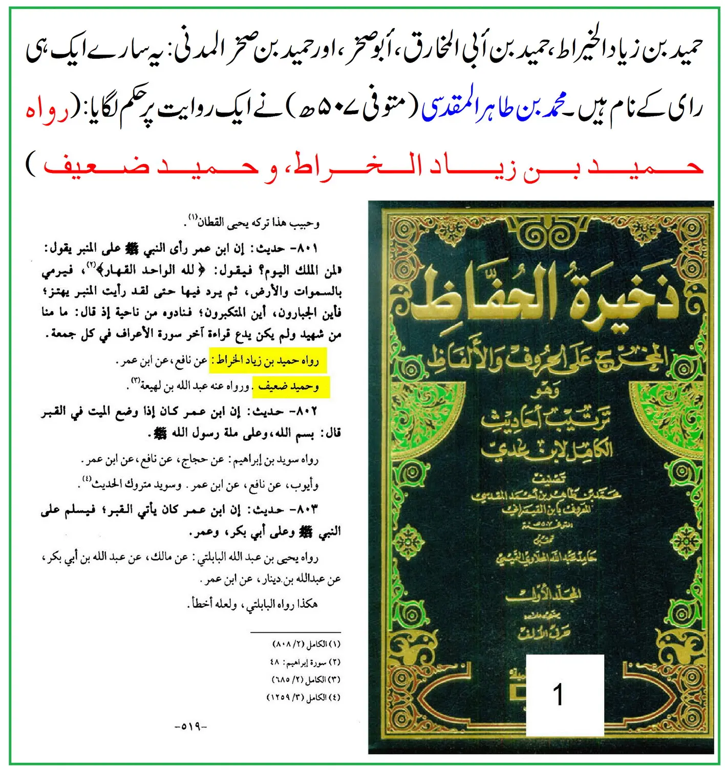 أبو صخر حمید بن زیاد: ضعیف راوی اور قبر پرستی کی منکر روایات – 007