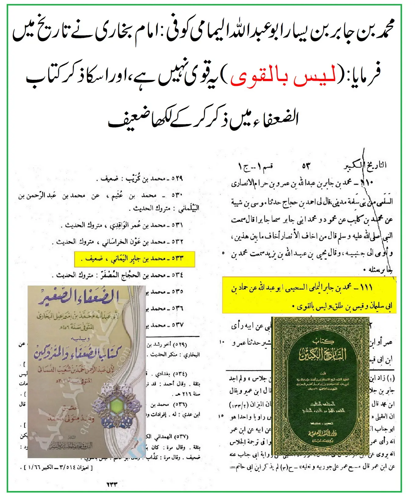 محمد بن جابر الیمامی پر 41 ائمہ کی جروحات – 04