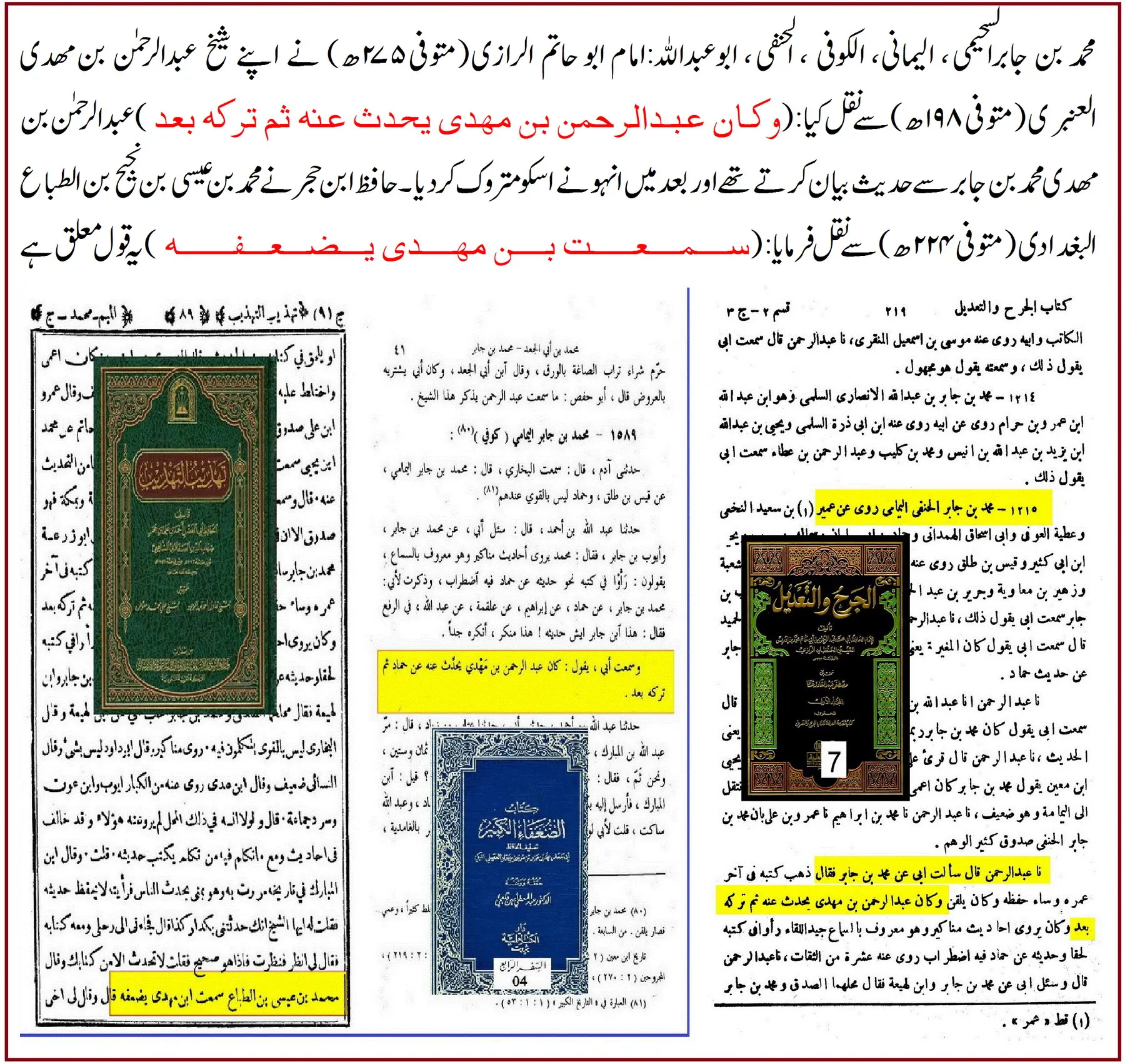 محمد بن جابر الیمامی پر 41 ائمہ کی جروحات – 09