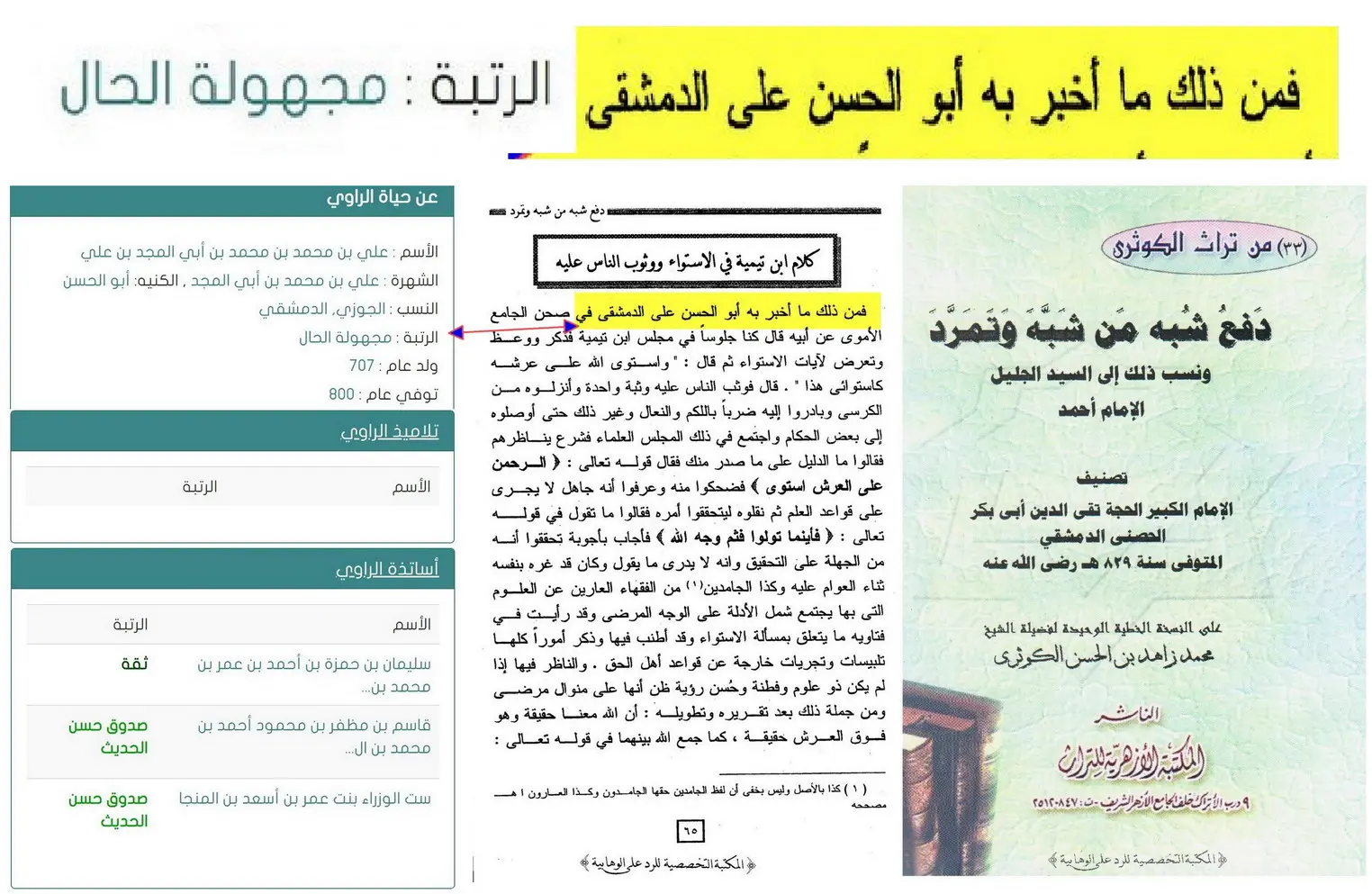 شیخ الاسلام ابن تیمیہؒ پر قبوری الزامات کا تحقیقی محاسبہ – 34 شیخ الاسلام ابن تیمیہؒ پر قبوری الزامات کا تحقیقی محاسبہ – 34