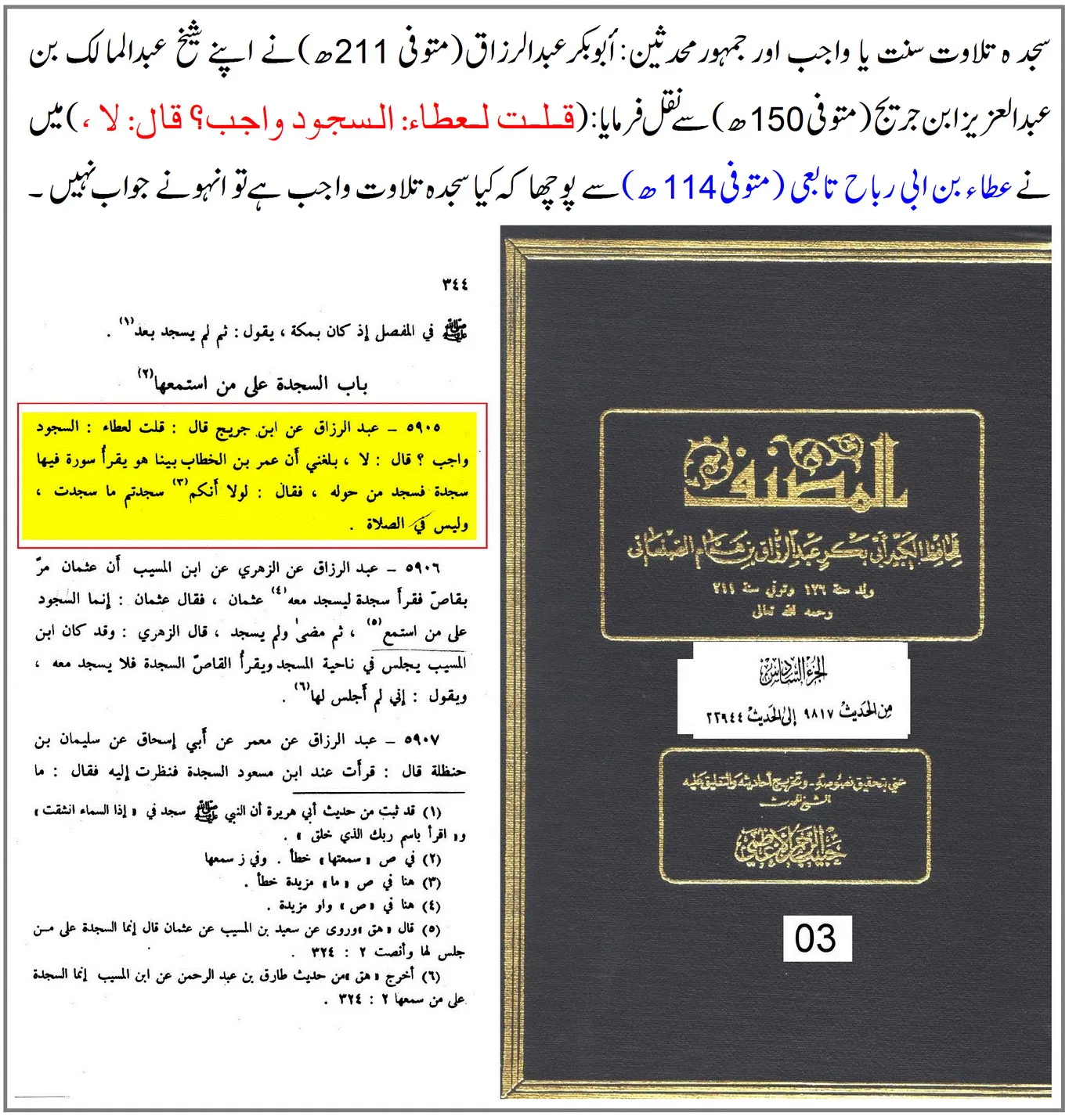 سجدہ تلاوت واجب نہیں – 18 دلائل – 04