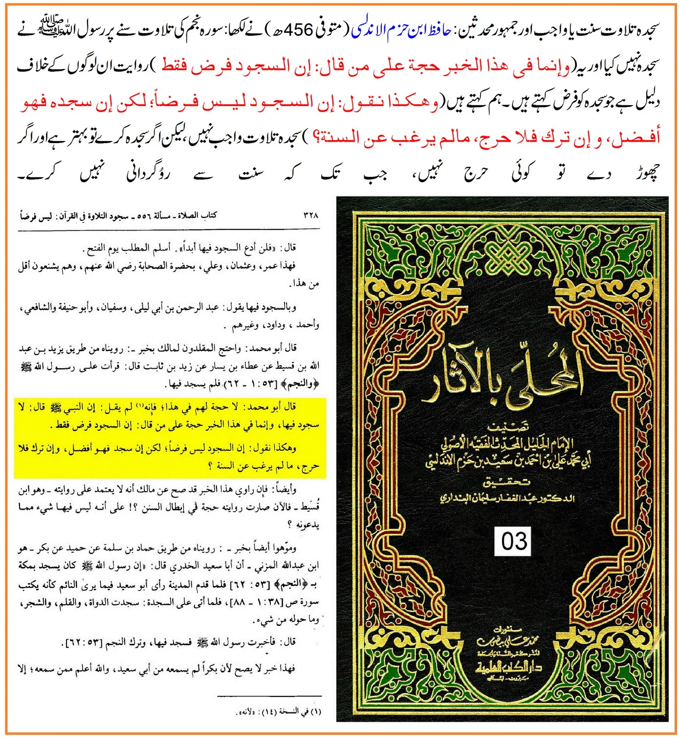 سجدہ تلاوت واجب نہیں – 18 دلائل – 08