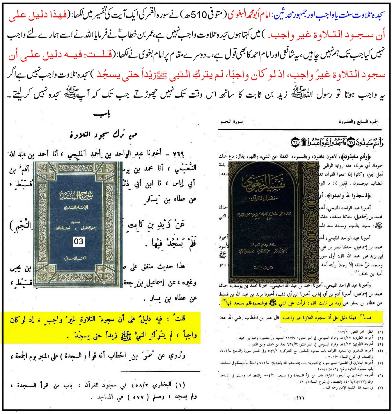 سجدہ تلاوت واجب نہیں – 18 دلائل – 14