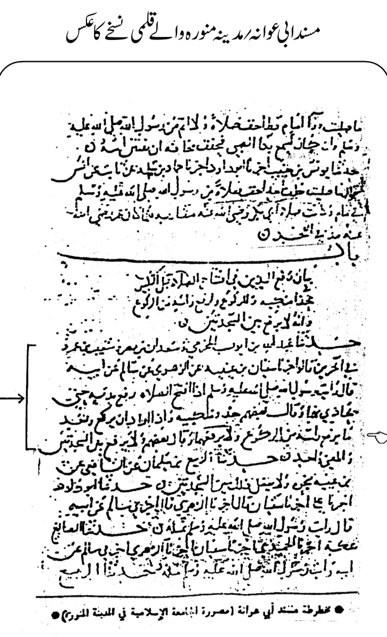 مسند ابی عوانہ مدینہ مخطوطہ سکین