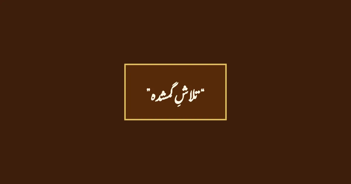 “تلاشِ گمشدہ”
